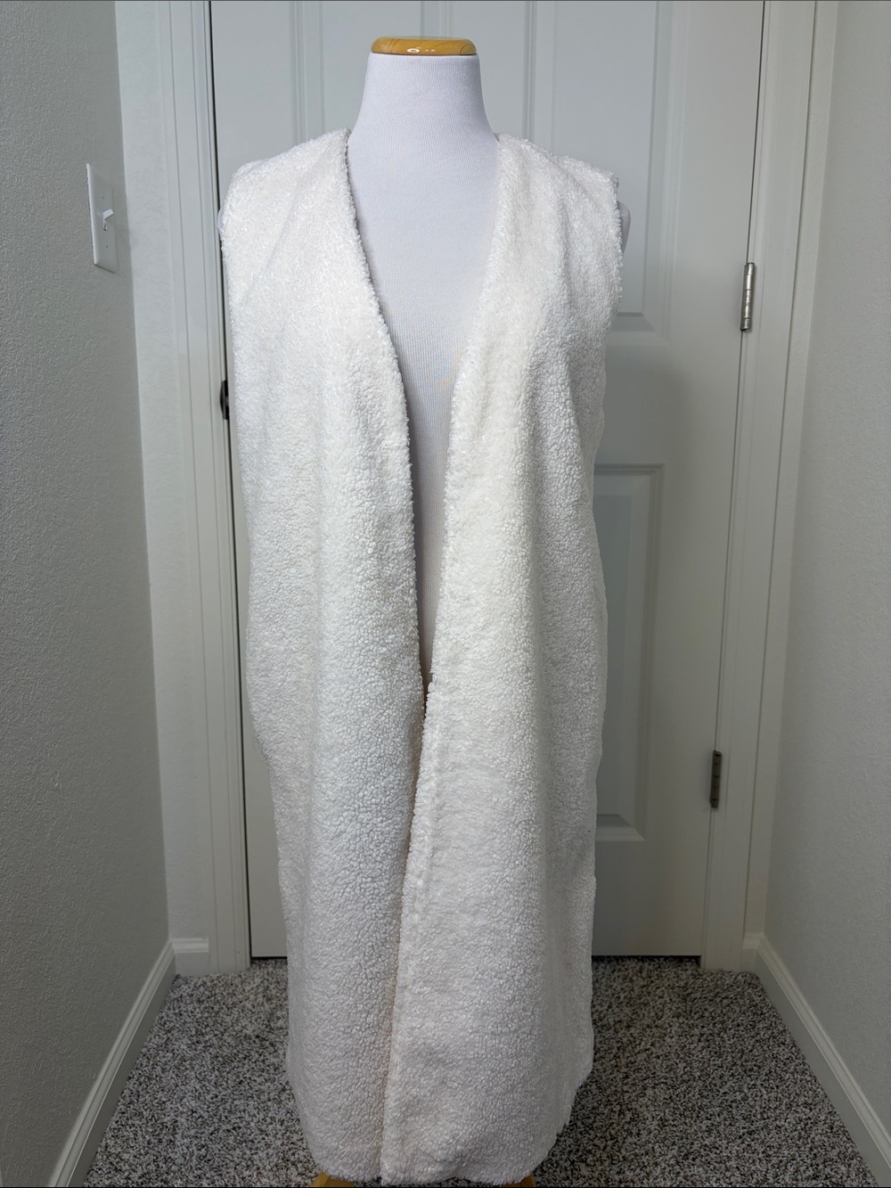 Pure Jill Elements Cream Faux Shearling Vest